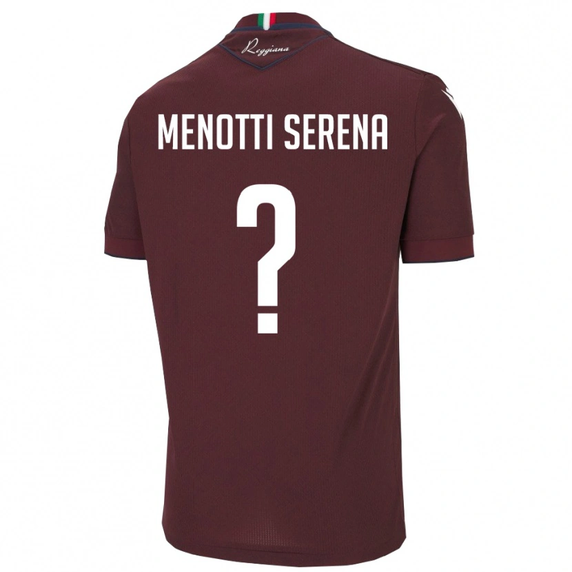 DanxenキッズToma Menotti Serena#0バーガンディ 白ホームシャツ2025/26ジャージーユニフォーム