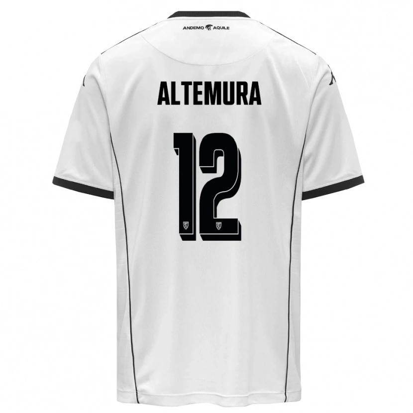 DanxenキッズTommaso Altemura#12白と黒ホームシャツ2025/26ジャージーユニフォーム