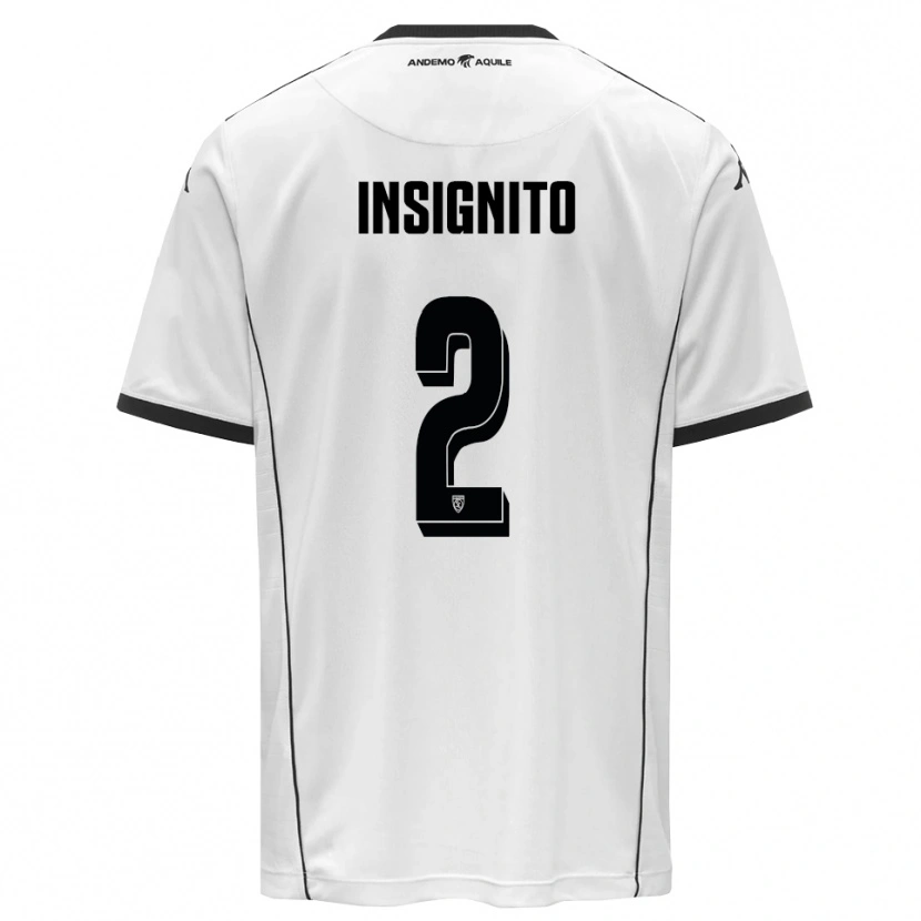 DanxenキッズAlessio Insignito#2白と黒ホームシャツ2025/26ジャージーユニフォーム