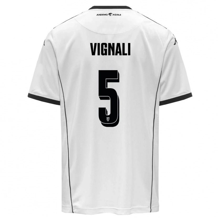 DanxenキッズDiego Vignali#5白と黒ホームシャツ2025/26ジャージーユニフォーム