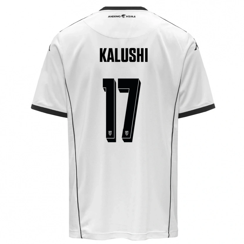 DanxenキッズMarvin Kalushi#17白と黒ホームシャツ2025/26ジャージーユニフォーム