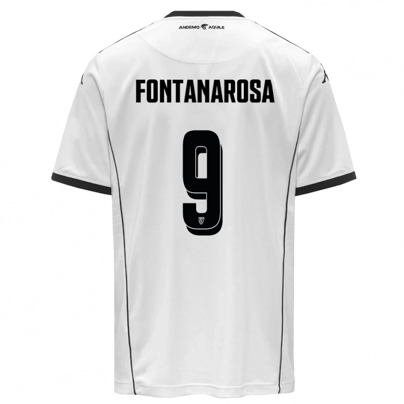 DanxenキッズRiccardo Fontanarosa#9白と黒ホームシャツ2025/26ジャージーユニフォーム