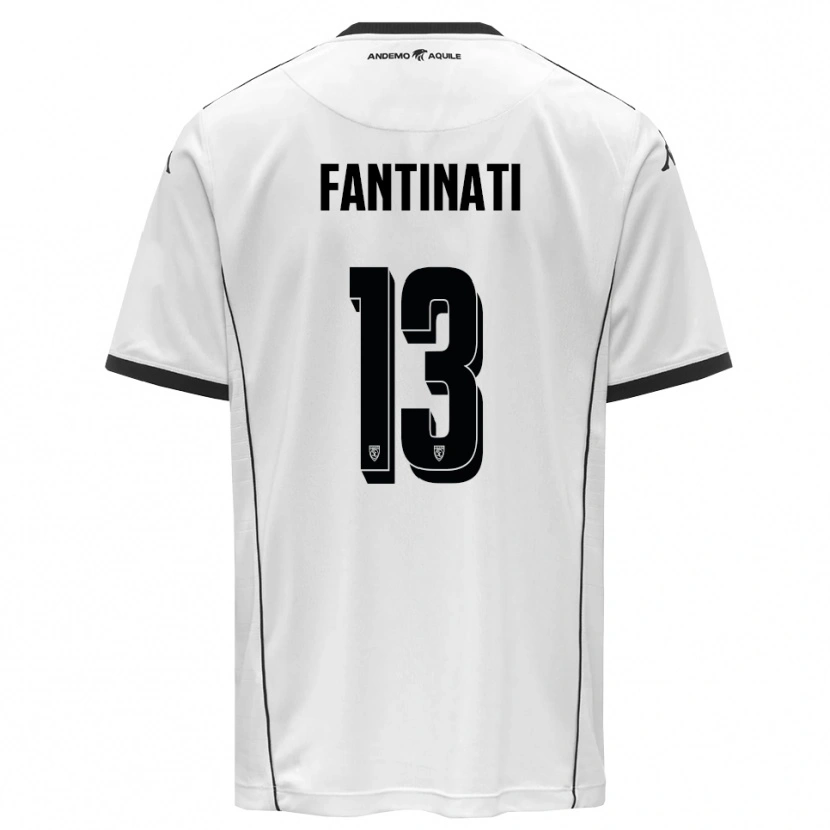 DanxenキッズChristian Fantinati#13白と黒ホームシャツ2025/26ジャージーユニフォーム
