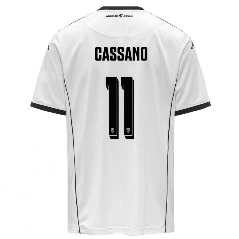 DanxenキッズArmando Cassano#11白と黒ホームシャツ2025/26ジャージーユニフォーム