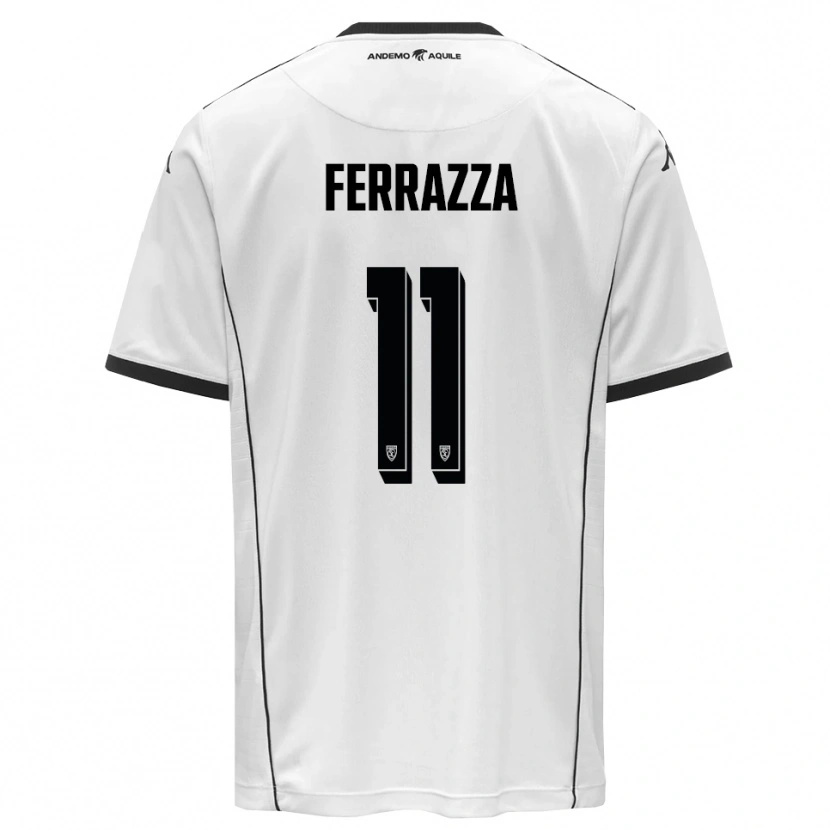 DanxenキッズDiego Ferrazza#11白と黒ホームシャツ2025/26ジャージーユニフォーム