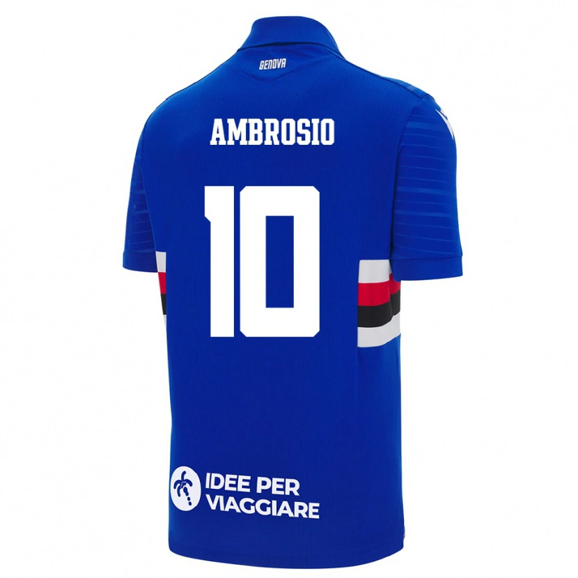DanxenキッズAlfonso Ambrosio#10青と白ホームシャツ2025/26ジャージーユニフォーム