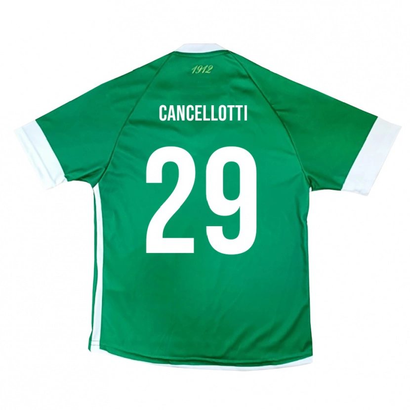 DanxenキッズTommaso Cancellotti#29緑と白ホームシャツ2025/26ジャージーユニフォーム