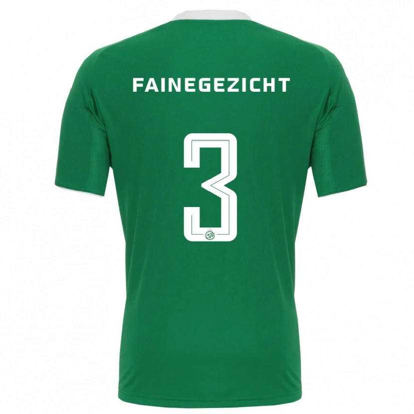 DanxenキッズYinon Fainegezicht#3緑と白ホームシャツ2025/26ジャージーユニフォーム