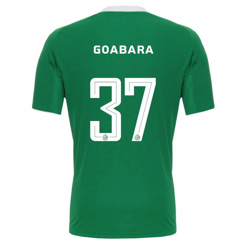 DanxenキッズIbrahim Goabara#37緑と白ホームシャツ2025/26ジャージーユニフォーム