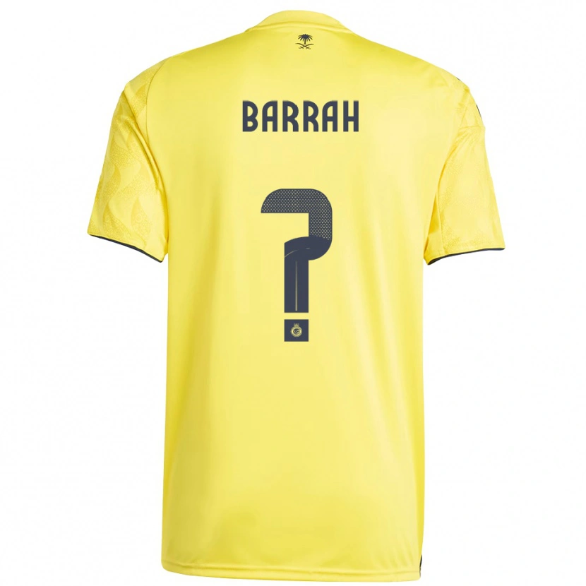 DanxenキッズMuhannad Barrah#0黄色と黒ホームシャツ2025/26ジャージーユニフォーム