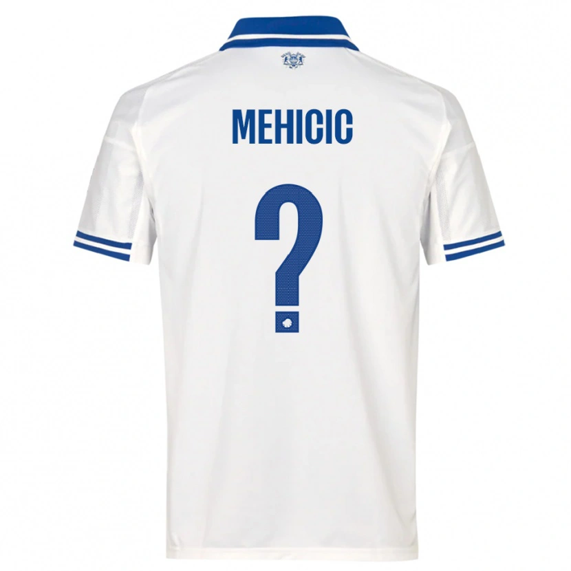 DanxenキッズElvin Mehicic#0白と青ホームシャツ2025/26ジャージーユニフォーム