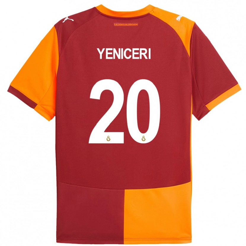 DanxenキッズBerna Yeniçeri#20赤とオレンジホームシャツ2025/26ジャージーユニフォーム
