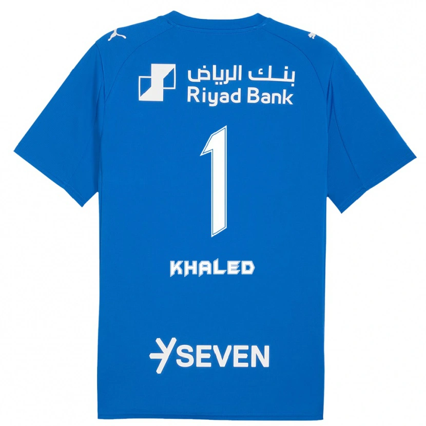 DanxenキッズNawal Khaled#1青と白ホームシャツ2025/26ジャージーユニフォーム