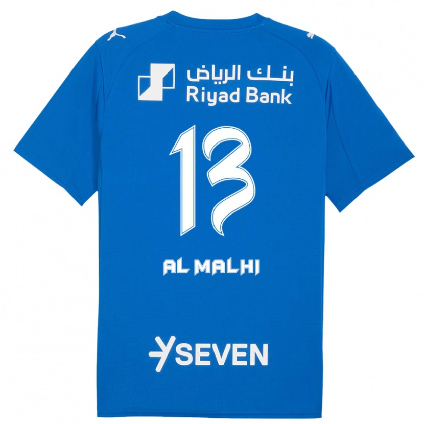 DanxenキッズAl Muhra Al-Malhi#13青と白ホームシャツ2025/26ジャージーユニフォーム