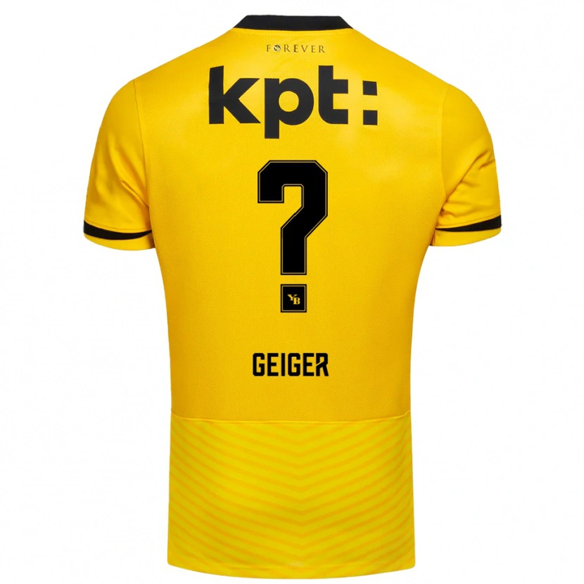DanxenキッズGaspar Geiger#0黄色と黒ホームシャツ2025/26ジャージーユニフォーム