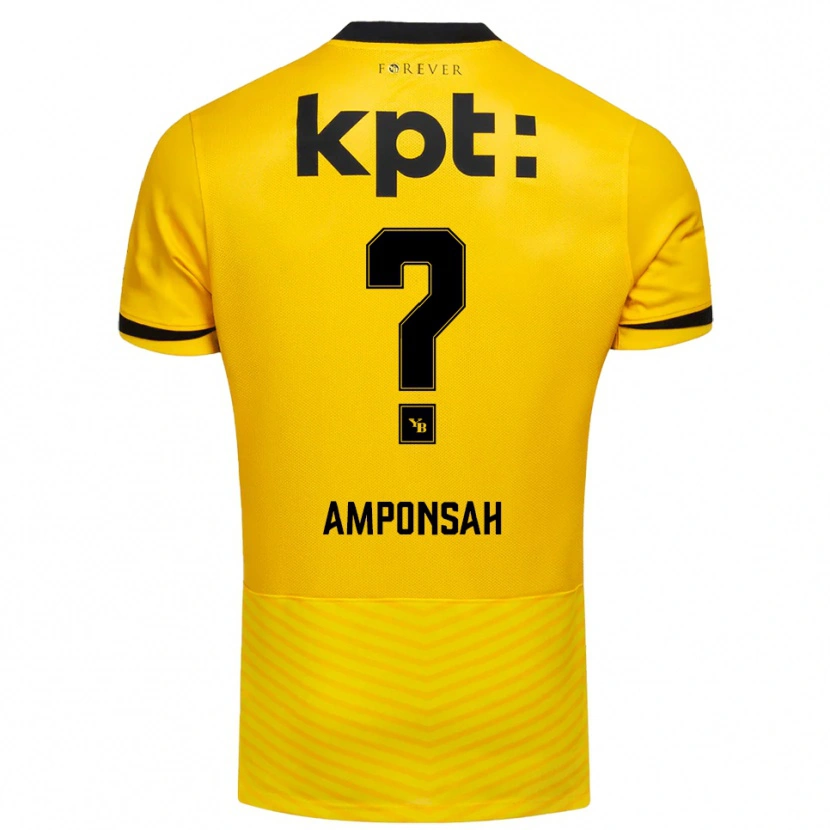 DanxenキッズBright Amponsah#0黄色と黒ホームシャツ2025/26ジャージーユニフォーム