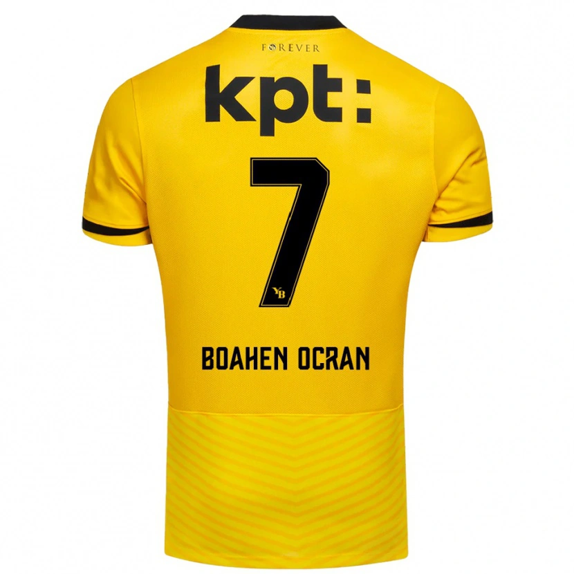 DanxenキッズBright Boahen Ocran#7黄色と黒ホームシャツ2025/26ジャージーユニフォーム