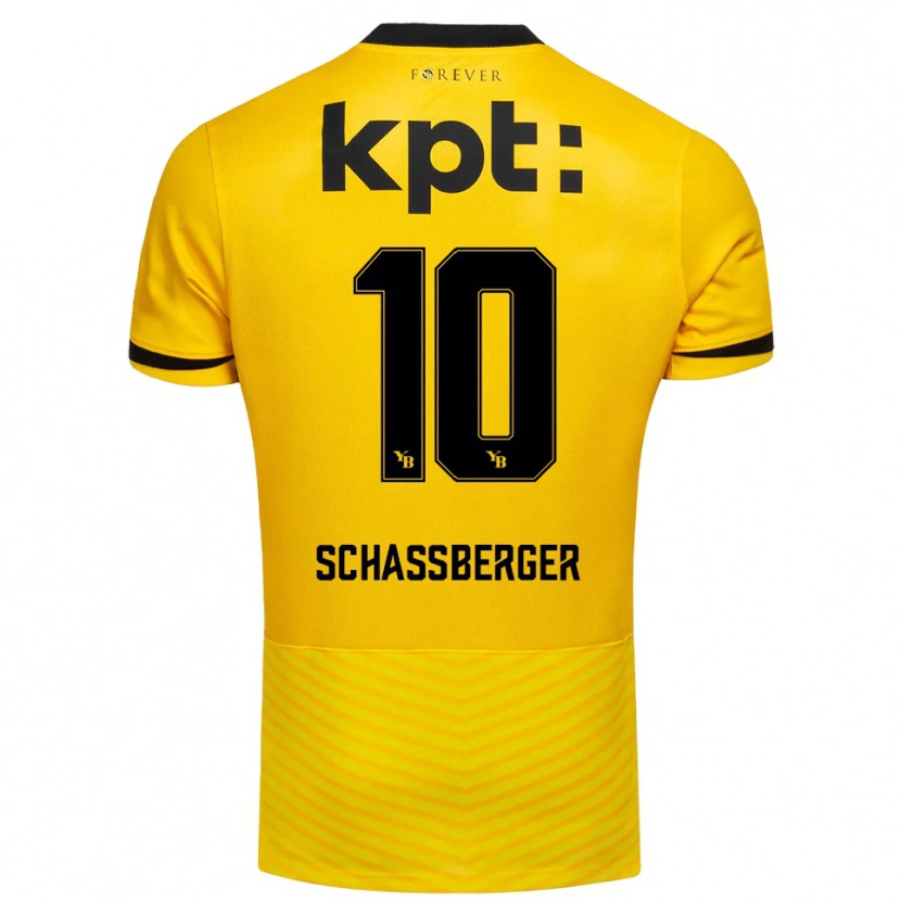 DanxenキッズJulia Schassberger#10黄色と黒ホームシャツ2025/26ジャージーユニフォーム