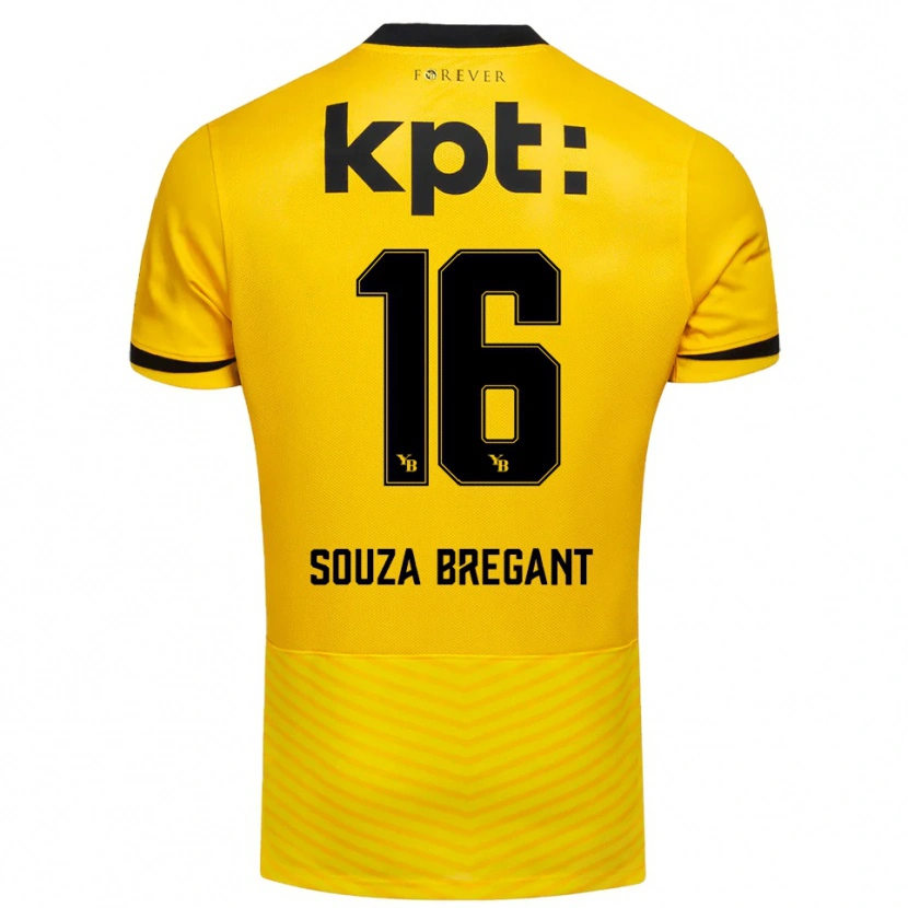 DanxenキッズPietro Souza Bregant#16黄色と黒ホームシャツ2025/26ジャージーユニフォーム