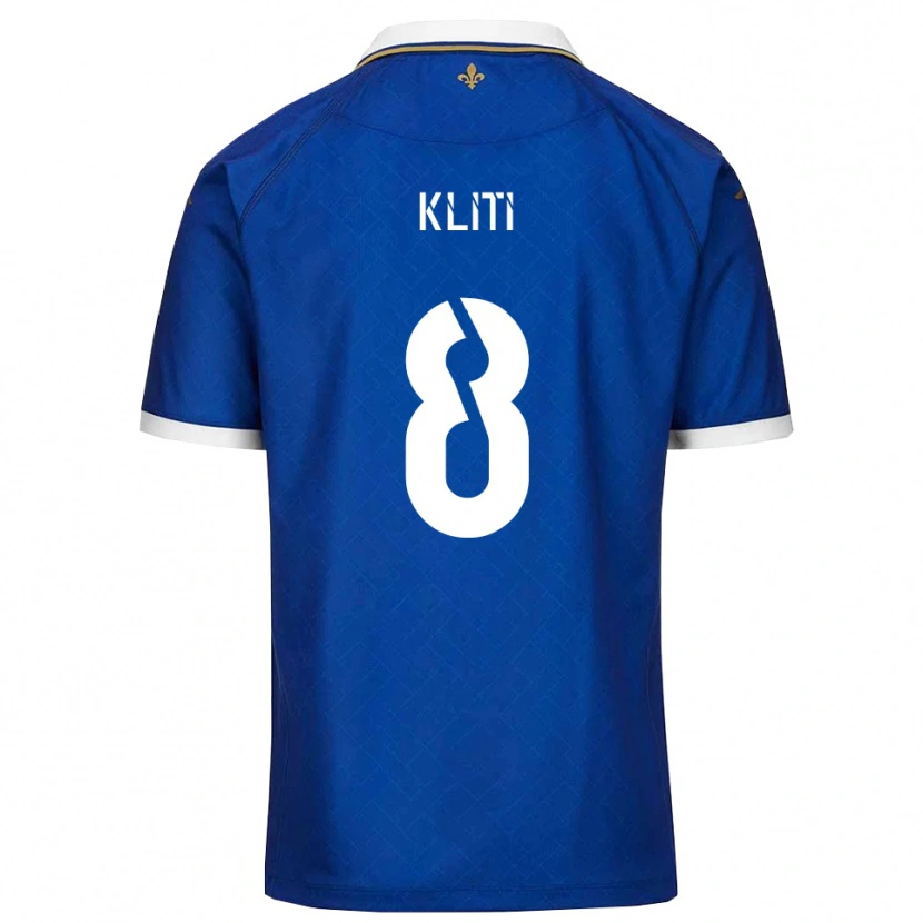 DanxenキッズAyoub Kliti#8青 金ホームシャツ2025/26ジャージーユニフォーム