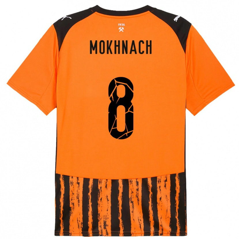 DanxenキッズLiubov Mokhnach#8オレンジと黒ホームシャツ2025/26ジャージーユニフォーム