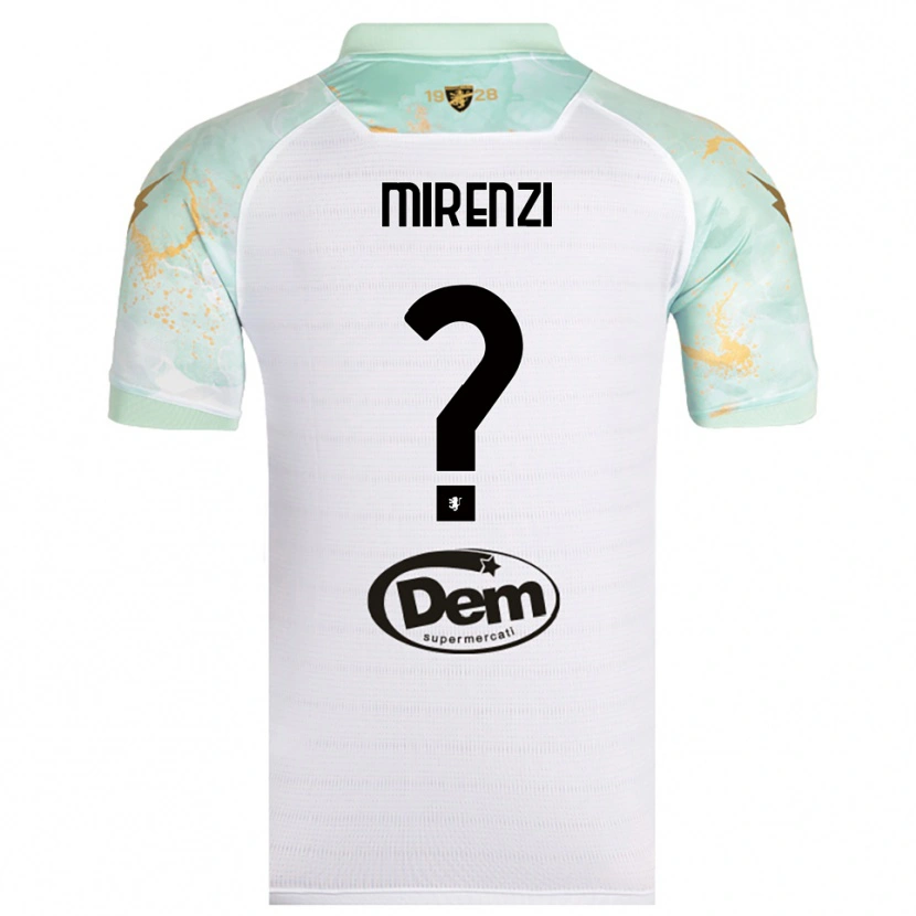 DanxenキッズAndrea Mirenzi#0白と黒アウェイシャツ2025/26ジャージーユニフォーム
