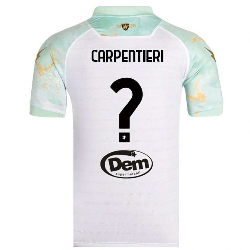 DanxenキッズChristian Carpentieri#0白と黒アウェイシャツ2025/26ジャージーユニフォーム