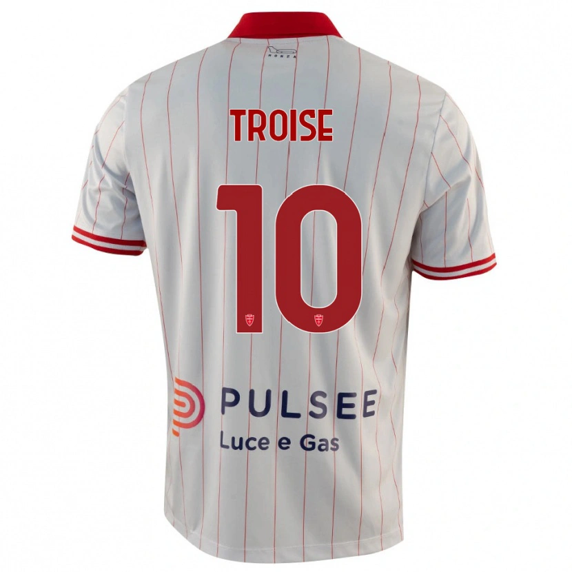 DanxenキッズAntonio Troise#10白、赤、青アウェイシャツ2025/26ジャージーユニフォーム