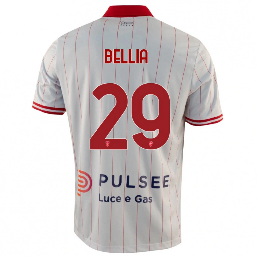 DanxenキッズEdoardo Bellia#29白、赤、青アウェイシャツ2025/26ジャージーユニフォーム