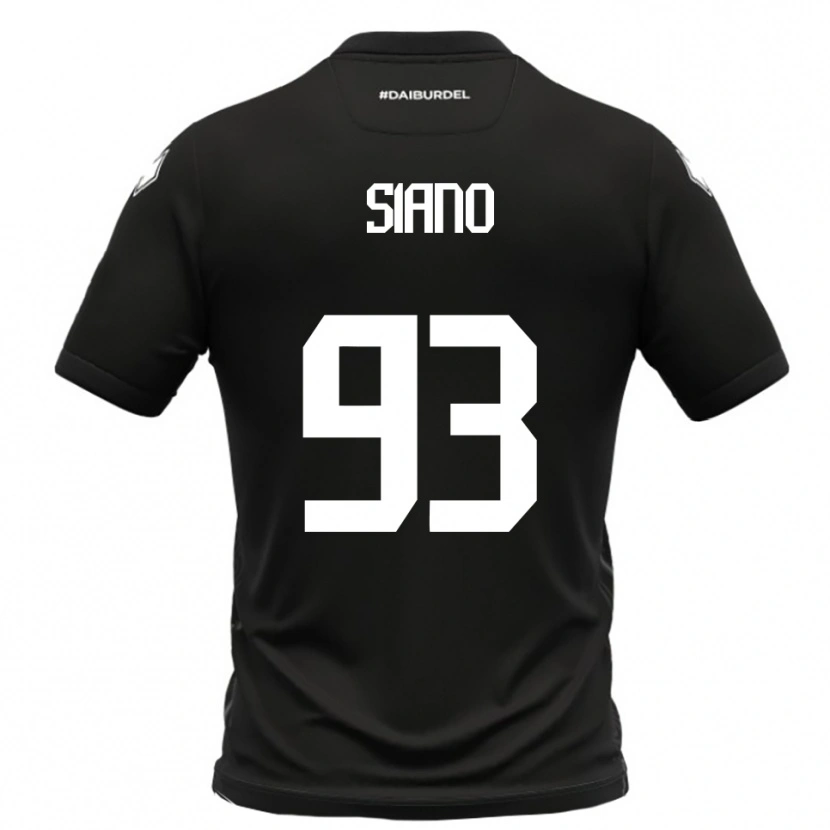 DanxenキッズAlessandro Siano#93黒と白アウェイシャツ2025/26ジャージーユニフォーム