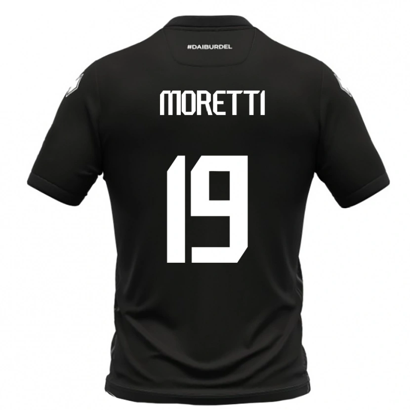 DanxenキッズNoah Moretti#19黒と白アウェイシャツ2025/26ジャージーユニフォーム