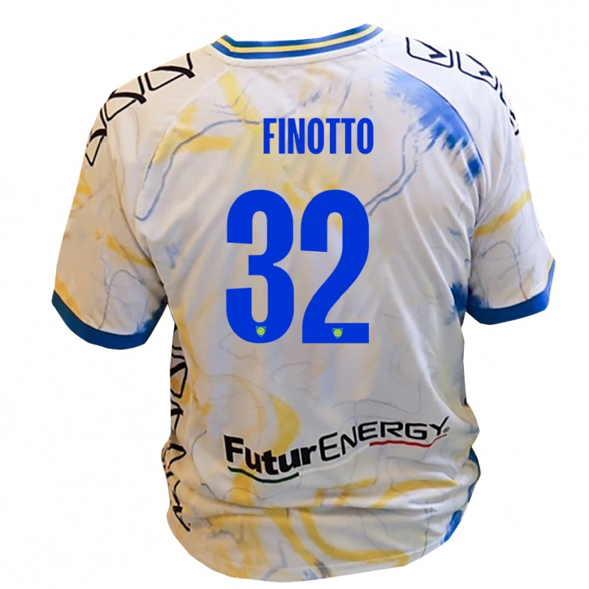 DanxenキッズMattia Finotto#32白 黄 青アウェイシャツ2025/26ジャージーユニフォーム