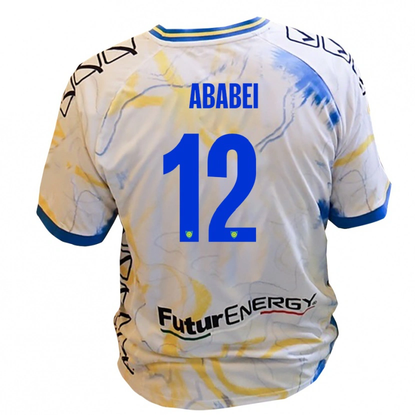 DanxenキッズLeonardo Ababei#12白 黄 青アウェイシャツ2025/26ジャージーユニフォーム