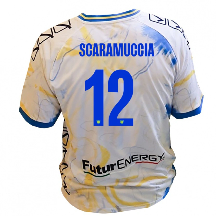 DanxenキッズFrancesco Scaramuccia#12白 黄 青アウェイシャツ2025/26ジャージーユニフォーム
