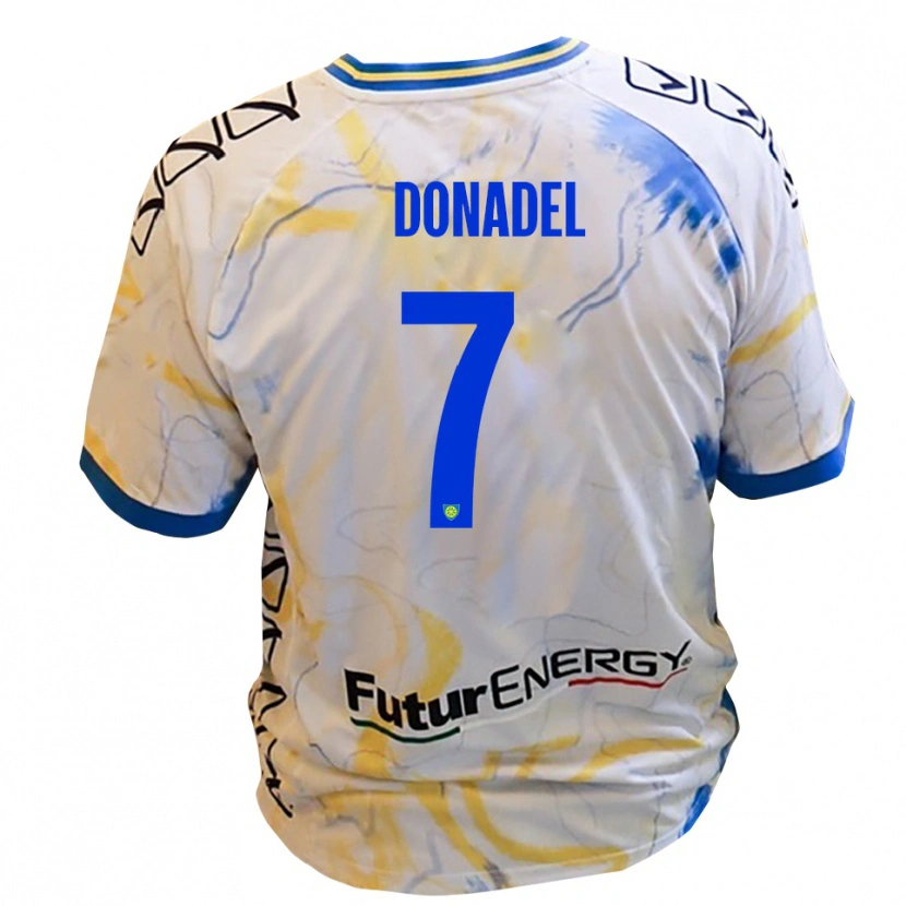 DanxenキッズTommaso Donadel#7白 黄 青アウェイシャツ2025/26ジャージーユニフォーム
