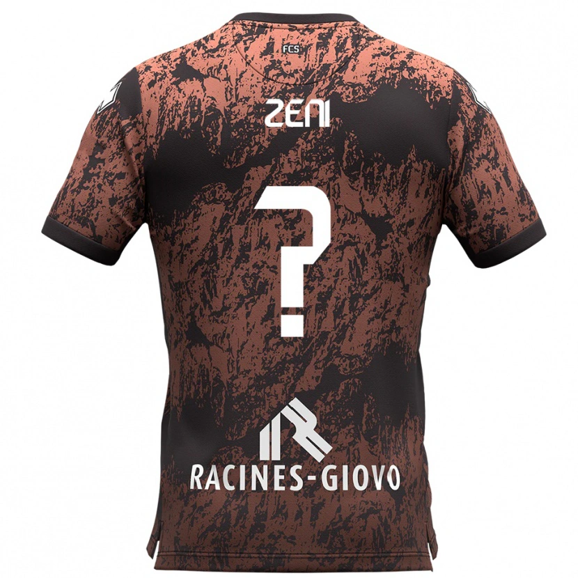 DanxenキッズGiulio Zeni#0茶 黒アウェイシャツ2025/26ジャージーユニフォーム