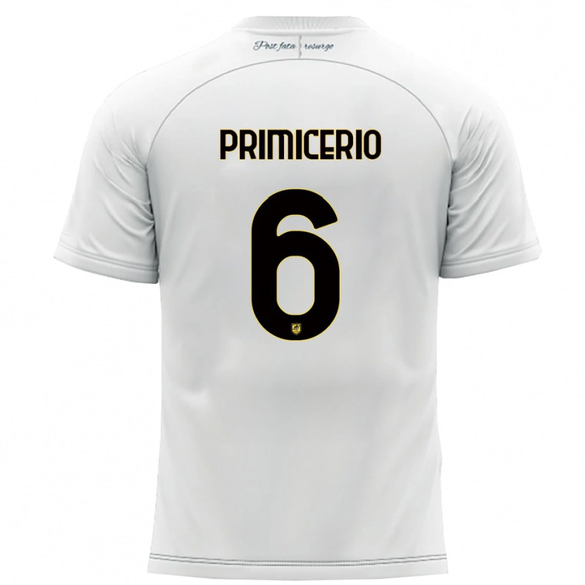 DanxenキッズAntonio Primicerio#6白 黄アウェイシャツ2025/26ジャージーユニフォーム