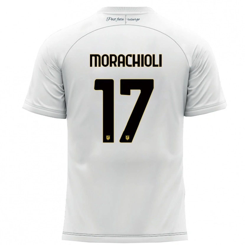 DanxenキッズGregorio Morachioli#17白 黄アウェイシャツ2025/26ジャージーユニフォーム