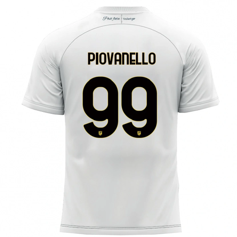 DanxenキッズEnrico Piovanello#99白 黄アウェイシャツ2025/26ジャージーユニフォーム