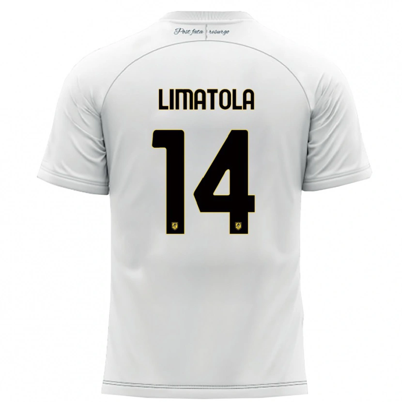 DanxenキッズLuigi Limatola#14白 黄アウェイシャツ2025/26ジャージーユニフォーム