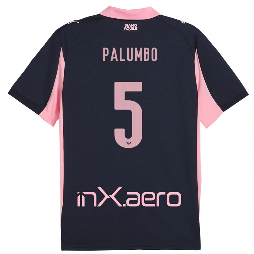 DanxenキッズAntonio Palumbo#5紺とピンクアウェイシャツ2025/26ジャージーユニフォーム