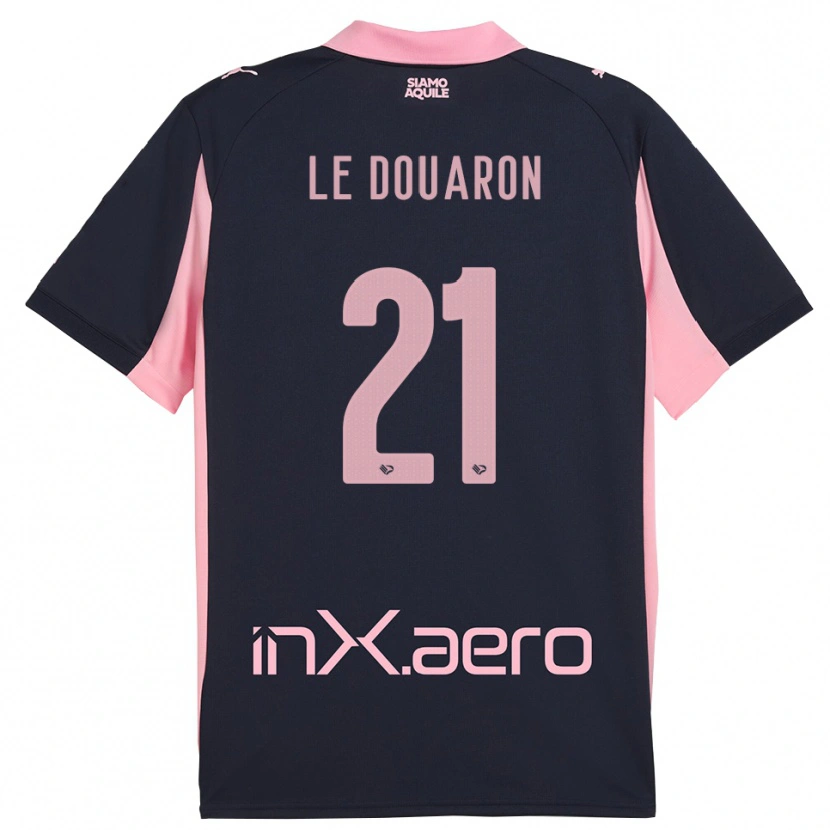 DanxenキッズJérémy Le Douaron#21紺とピンクアウェイシャツ2025/26ジャージーユニフォーム
