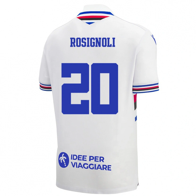 DanxenキッズSyria Rosignoli#20白、青、赤アウェイシャツ2025/26ジャージーユニフォーム