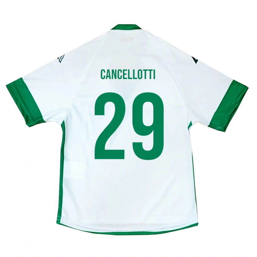 DanxenキッズTommaso Cancellotti#29白、緑、青アウェイシャツ2025/26ジャージーユニフォーム