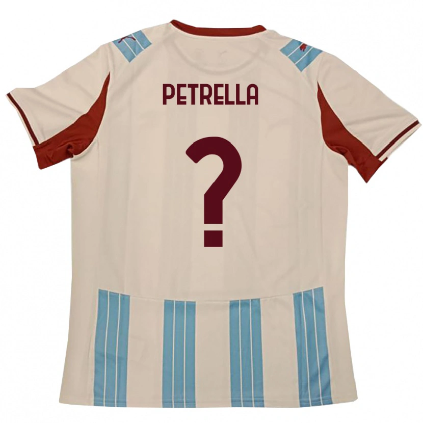 DanxenキッズDomenico Petrella#0水色と白アウェイシャツ2025/26ジャージーユニフォーム