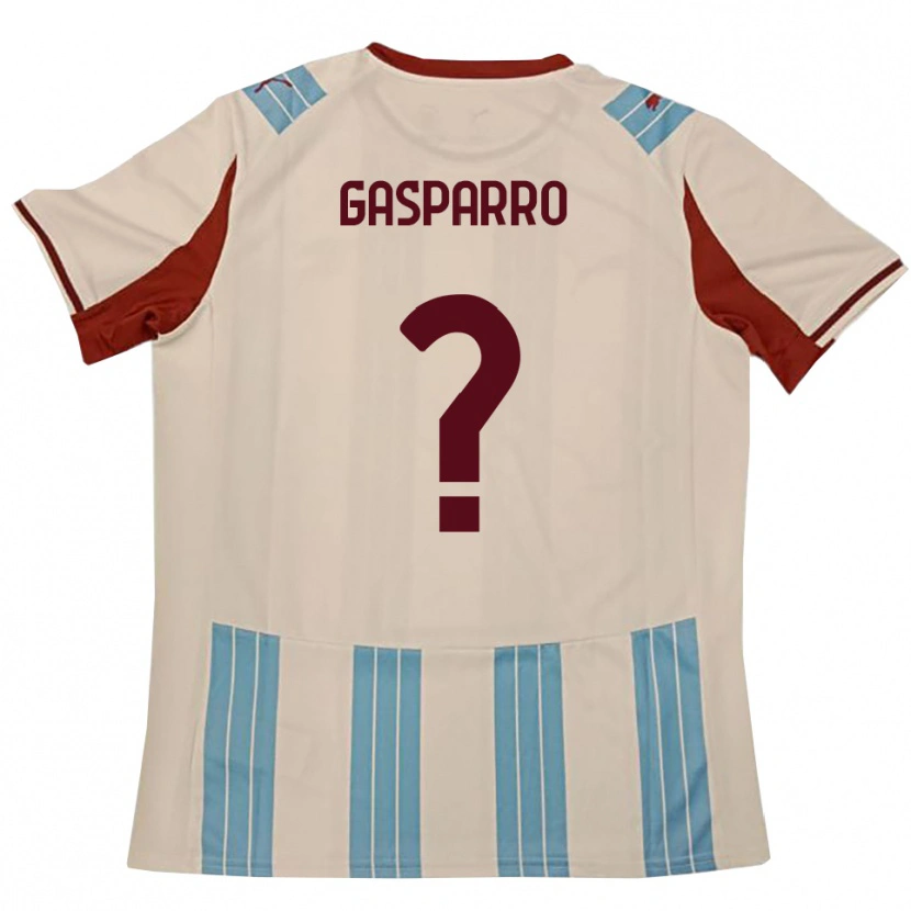 DanxenキッズRoberto Gasparro#0水色と白アウェイシャツ2025/26ジャージーユニフォーム
