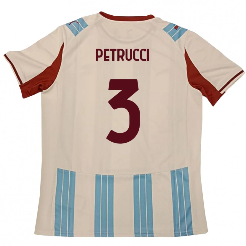 DanxenキッズFrancesco Petrucci#3水色と白アウェイシャツ2025/26ジャージーユニフォーム