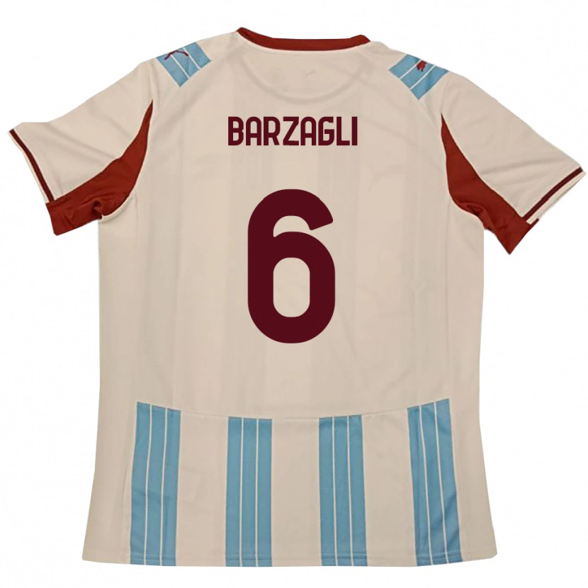 DanxenキッズGabriele Barzagli#6水色と白アウェイシャツ2025/26ジャージーユニフォーム