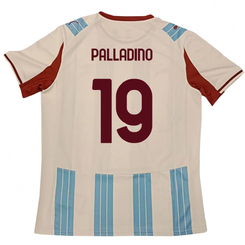DanxenキッズAlfonso Palladino#19水色と白アウェイシャツ2025/26ジャージーユニフォーム