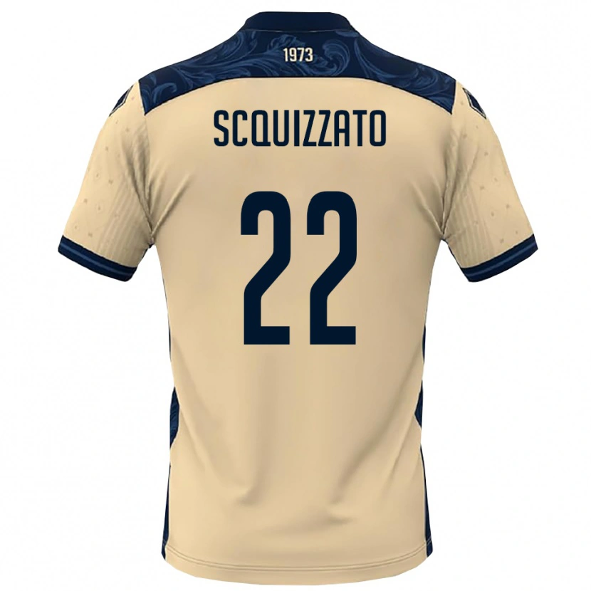 DanxenキッズEdoardo Scquizzato#22白と紺アウェイシャツ2025/26ジャージーユニフォーム